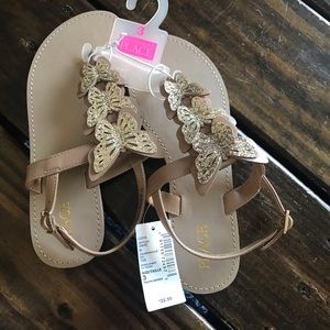 The Children’s Place Gold Strappy Sandals Size 3